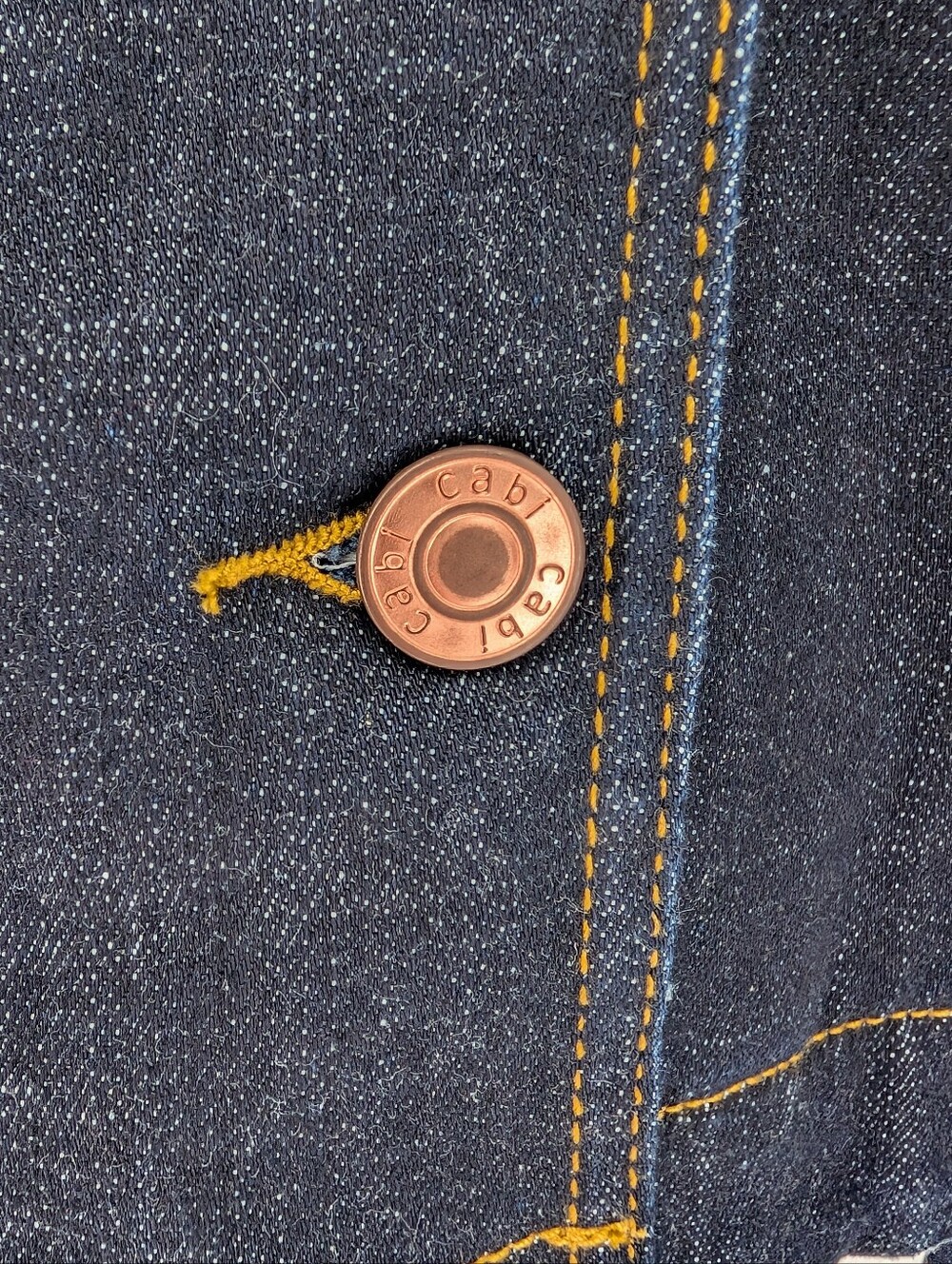 Cabi Johnny Jacket Notch Collar Dark Denim Jeanc Jacket | Size M | Indigo #4681 - Picture 11 of 14